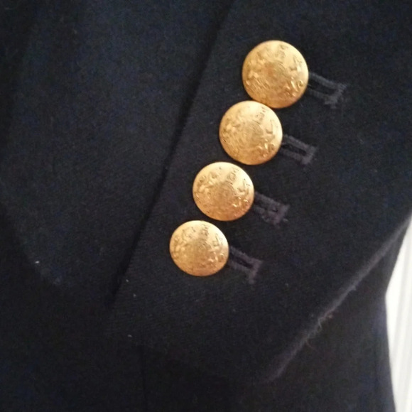 J. Crew Navy Blue Wool Blend School Boy Single Breasted Blazer Size 2 - Picture 9 of 10